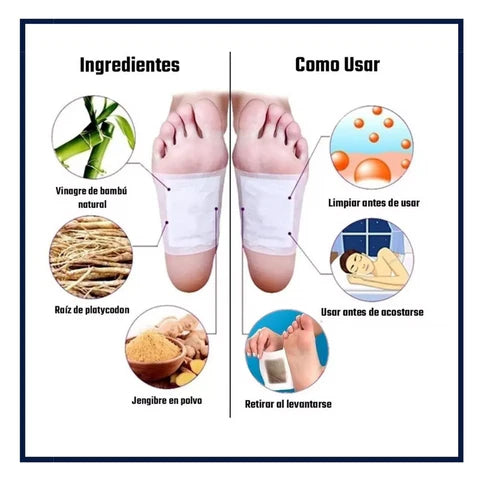 👣 CAJA DE PARCHES DETOX KINOKI PARA PIES 🍃